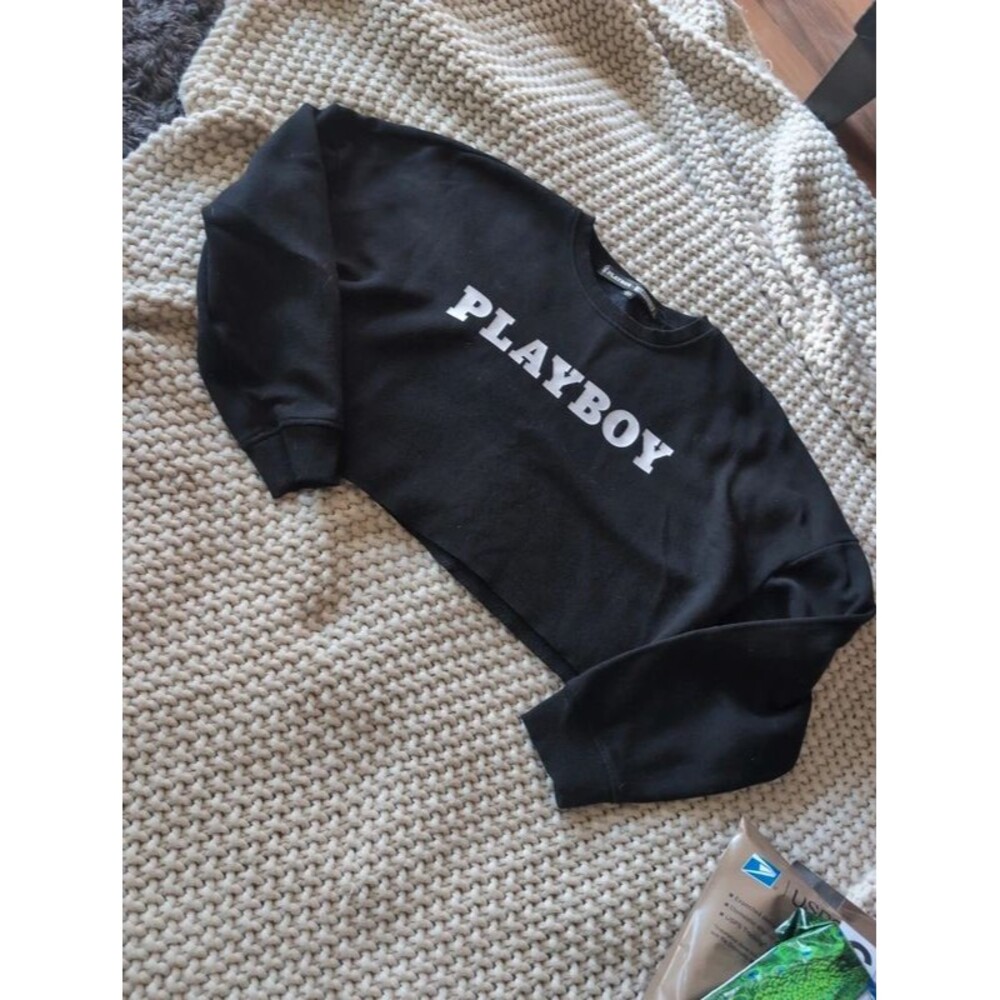 Playboy black crop top